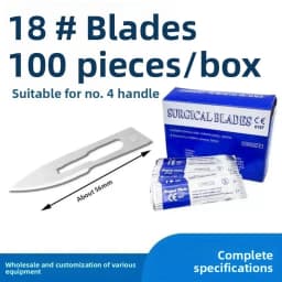 Surgical Scalpel Blades 100PCS/BOX Carbon Steel Medical Knife Handle Holder Dissection Cutting Phone Repair Carving Sterilized