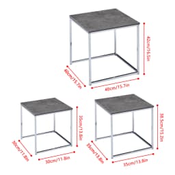 BonChoice Set Of 3 Nesting Coffee Tables For Living Room, High Gloss Nest Of 3 Nested Tables Sofa Side Table Coffee Table