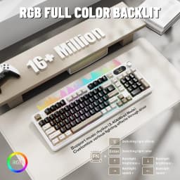 ATTACK SHARK X98Pro Wireless Mechanical Keyboard with Screen & Knob, Tri-mode Gasket Hot Swappable RGB Keyboard, Web Driver