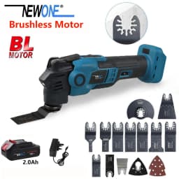 Newone 18V Cordless Brushless Quick Release Oscillating Tool Multi-Tool, Anti-Vibration, for Makita 18V Refurbished Trimmers