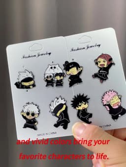 8pcs Itadori Yuji Enamel Pin Set Cartoon Character Brooch Creative Metal Badge Jewelry for Clothing Backpack Souvenir Gift