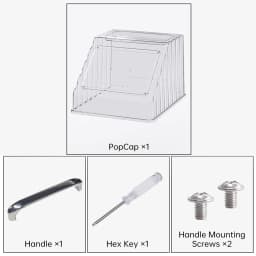 BIQU PopCap Clear Top Cover Compatible with Snapmaker U1, Insulated and Dustproof Transparent Enclosure with 4 Rolls of Filament