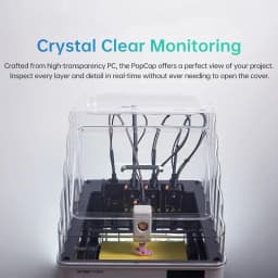 BIQU PopCap Clear Top Cover Compatible with Snapmaker U1, Insulated and Dustproof Transparent Enclosure with 4 Rolls of Filament