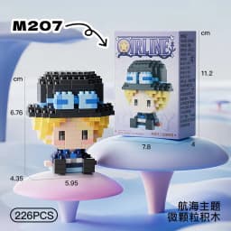Anime Building Block One Luffy Nami Usopp Assembly Piece 3D Model Robin Franky Jinbe Sanji Mini Bricks Figure Toys For Gift