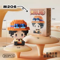 Anime Building Block One Luffy Nami Usopp Assembly Piece 3D Model Robin Franky Jinbe Sanji Mini Bricks Figure Toys For Gift