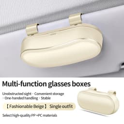 New Car Glasses Box, Glasses Sunshade, Sunglasses Car Storage Multi functional Sunglasses Clip Storage Box