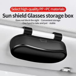 New Car Glasses Box, Glasses Sunshade, Sunglasses Car Storage Multi functional Sunglasses Clip Storage Box