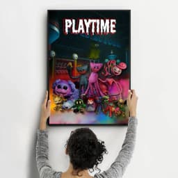 Anime Games Poppy Playtime Anime Posters Sticky Waterproof Paper Sticker Coffee House Bar Kawaii Room Decor