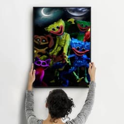 Anime Games Poppy Playtime Anime Posters Sticky Waterproof Paper Sticker Coffee House Bar Kawaii Room Decor