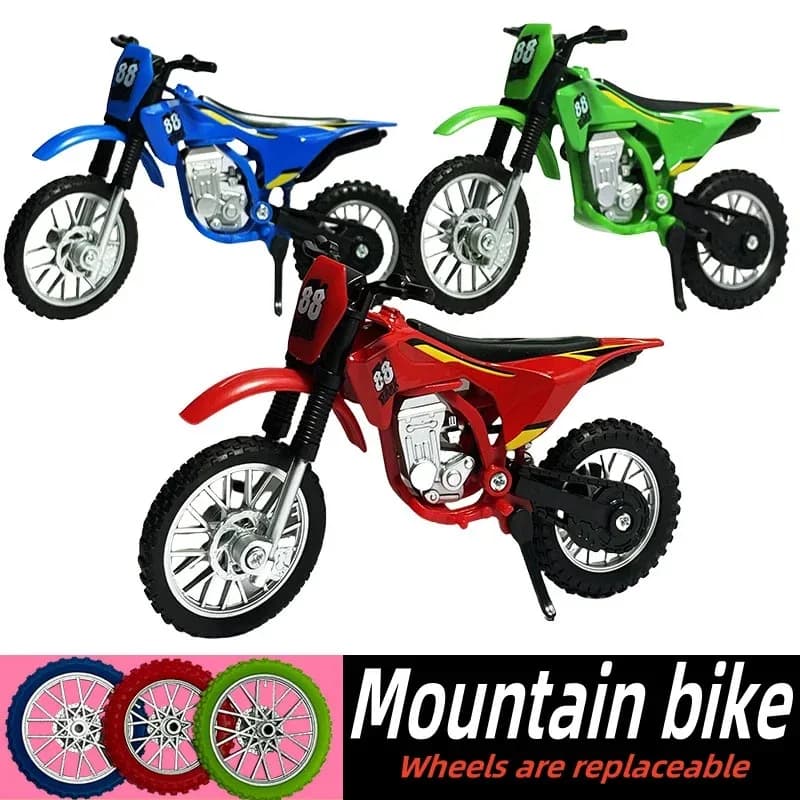Simulation Off-Road Motorcycle Model Toy Alloy Metal Sliding Function Collectible Children's Gift