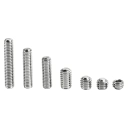 DIN913 304 Stainless Steel A2-70 Hexagon Socket Flat Point Set Screws Allen Headless Grub Screws M1.6 M2 M2.5 M3 M4 M5 M6 M8 M10