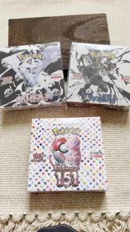Pokemon Japanese 140pcs PTCG Game Collection Foil Card Japan Scarlet Violet 151 SV11B Black Bolt & SV11W White Flare Booster Box
