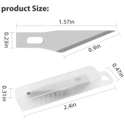 1 Pcs Stainless 1 Pcs Craft Knife with Knife Hobby Knife Exacto 1Steel Exacto Blade Kit, 1pcs Steel 15CM Ruler for Art