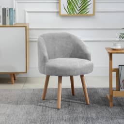 BonChoice Set of 2 Small Accent Tub Chairs Occasional Lounge Sofa for Living Room Bedroom, Upholstered Chair with Solid Wood Leg