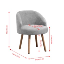 BonChoice Set of 2 Small Accent Tub Chairs Occasional Lounge Sofa for Living Room Bedroom, Upholstered Chair with Solid Wood Leg