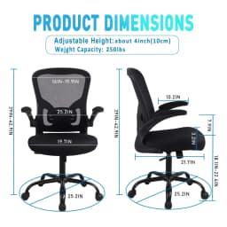 Office Chair, Breathable Mesh Swivel Desk Chair, Lumbar Back Support Ergonomic Office Chair, Computer Chair Office Chairs