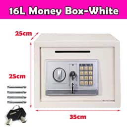 Safe Box Digital Safety Electronic Money Box for Cash Home Office, Jewelry, Large Capacity Security Steel with keys and Bolts