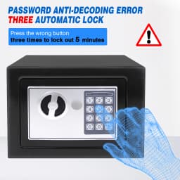 Safe Box Digital Safety Electronic Money Box for Cash Home Office, Jewelry, Large Capacity Security Steel with keys and Bolts
