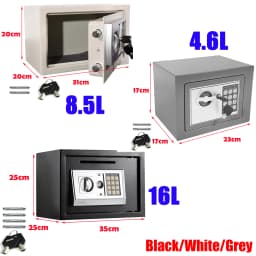 Safe Box Digital Safety Electronic Money Box for Cash Home Office, Jewelry, Large Capacity Security Steel with keys and Bolts