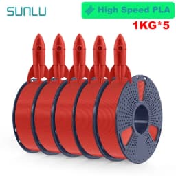 SUNLU 5KG 3D AntiString PLA/PLA Meta/High Speed PLA Filament 1.75mm 1KG/Roll 3D Printer Neatly Wound 3D Filament for 3D Printer