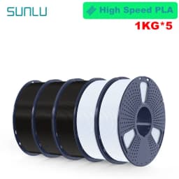 SUNLU 5KG 3D AntiString PLA/PLA Meta/High Speed PLA Filament 1.75mm 1KG/Roll 3D Printer Neatly Wound 3D Filament for 3D Printer