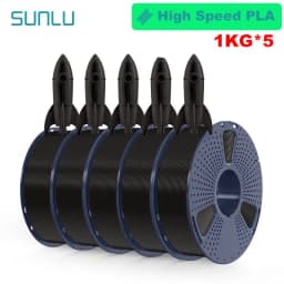 SUNLU 5KG 3D AntiString PLA/PLA Meta/High Speed PLA Filament 1.75mm 1KG/Roll 3D Printer Neatly Wound 3D Filament for 3D Printer