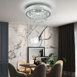 Modern Crystal Ceiling Lamp Luxury Led Pendant Lighting Living Dining Room Silver Fixtures Home Decor Hanging Chandelier Bedroom