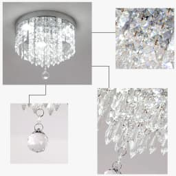 Modern Crystal Ceiling Lamp Luxury Led Pendant Lighting Living Dining Room Silver Fixtures Home Decor Hanging Chandelier Bedroom
