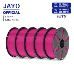 JAYO PETG Filamanet 1.75MM 5Rolls/set 3D Printer Filament PETG Neatly Wound 3D Printing Material For FDM 3D Printer
