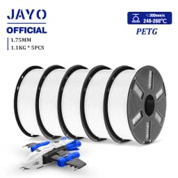 JAYO PETG Filamanet 1.75MM 5Rolls/set 3D Printer Filament PETG Neatly Wound 3D Printing Material For FDM 3D Printer