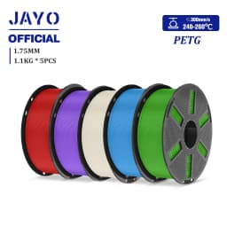 JAYO PETG Filamanet 1.75MM 5Rolls/set 3D Printer Filament PETG Neatly Wound 3D Printing Material For FDM 3D Printer