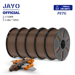 JAYO PETG Filamanet 1.75MM 5Rolls/set 3D Printer Filament PETG Neatly Wound 3D Printing Material For FDM 3D Printer