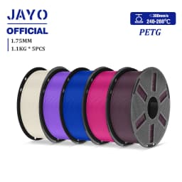 JAYO PETG Filamanet 1.75MM 5Rolls/set 3D Printer Filament PETG Neatly Wound 3D Printing Material For FDM 3D Printer