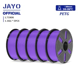 JAYO PETG Filamanet 1.75MM 5Rolls/set 3D Printer Filament PETG Neatly Wound 3D Printing Material For FDM 3D Printer