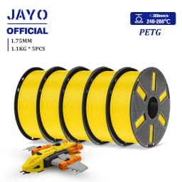 JAYO PETG Filamanet 1.75MM 5Rolls/set 3D Printer Filament PETG Neatly Wound 3D Printing Material For FDM 3D Printer