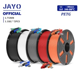 JAYO PETG Filamanet 1.75MM 5Rolls/set 3D Printer Filament PETG Neatly Wound 3D Printing Material For FDM 3D Printer