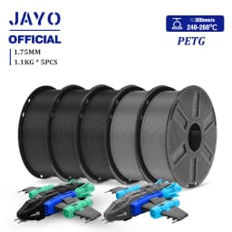 JAYO PETG Filamanet 1.75MM 5Rolls/set 3D Printer Filament PETG Neatly Wound 3D Printing Material For FDM 3D Printer