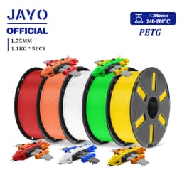 JAYO PETG Filamanet 1.75MM 5Rolls/set 3D Printer Filament PETG Neatly Wound 3D Printing Material For FDM 3D Printer