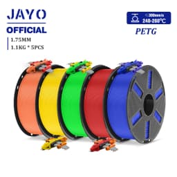 JAYO PETG Filamanet 1.75MM 5Rolls/set 3D Printer Filament PETG Neatly Wound 3D Printing Material For FDM 3D Printer