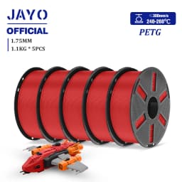 JAYO PETG Filamanet 1.75MM 5Rolls/set 3D Printer Filament PETG Neatly Wound 3D Printing Material For FDM 3D Printer
