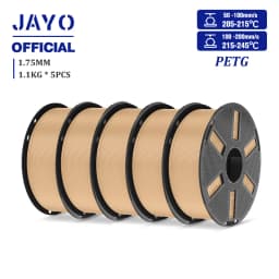 JAYO PETG Filamanet 1.75MM 5Rolls/set 3D Printer Filament PETG Neatly Wound 3D Printing Material For FDM 3D Printer
