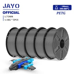 JAYO PETG Filamanet 1.75MM 5Rolls/set 3D Printer Filament PETG Neatly Wound 3D Printing Material For FDM 3D Printer
