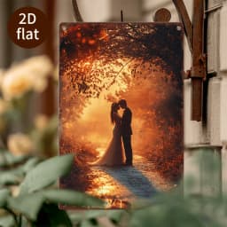 Custom Photo Metal Tin Sign 8x12 Inch Personalized Picture Aluminum Wall Art Decor for Home Wedding Gift