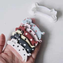 1pc Cat Shape Polymer Clay Cutter Mold Large Size Soft Pottery Clay Earring Pendant Make Tools Pet Biscuits Mold Hairpin Mold