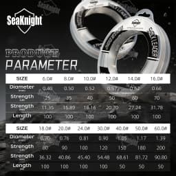 SeaKnight 25-200LB 100M 50M 0.40-1.39mm NT40 Super Strong Monofilament Nylon Line Anti-Wear Fast Sinking Nylon Line Sub Line