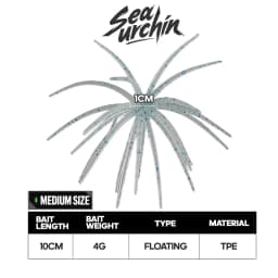 TAIYU 2-Pack Floating Sea Urchin Soft Lures, Bionic Soft Baits, TPE Material Fishing Lures for Saltwater Fishing, Commercial Pon