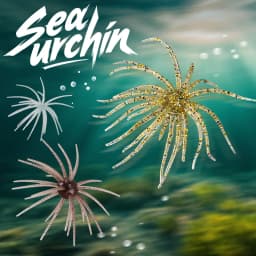 TAIYU 2-Pack Floating Sea Urchin Soft Lures, Bionic Soft Baits, TPE Material Fishing Lures for Saltwater Fishing, Commercial Pon