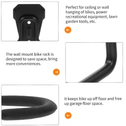 DOMEN Bike Stands Bike Wall Mount Iron Rack Bicycle Wall Stand Hook Bicycle Garage Holder Bicycle Display Storage Hanger Kit