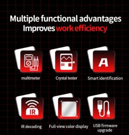 ZOYI ZT-XT1 2-in-1 LCR Digital Multimeter & Transistor Tester, for Voltage Resistance Diode Continuity Testing