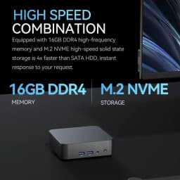 Mini Computer Intel Core i3-6100U/N150 16GB DDR4 1TB SSD PC Gamer PC Dual WIFI 6 BT5.2 4K HD Mini Gaming Pc Desktop